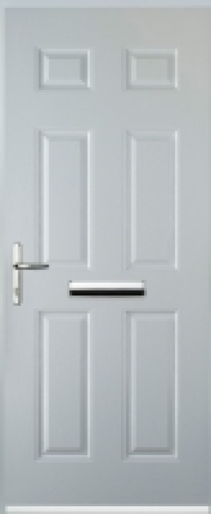 Euramax 6 Panel Right Hand White White Composite Door - 920