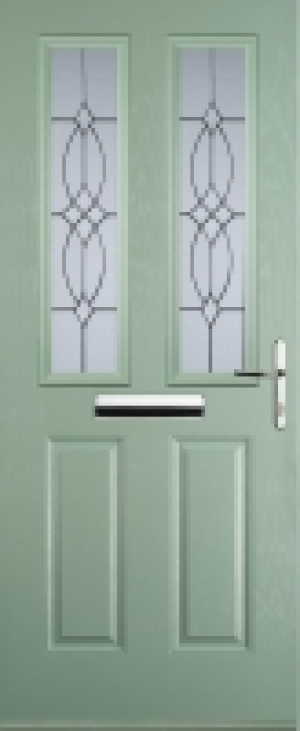 Wickes  Euramax 2 Panel 2 Square Left Hand Chartwell Green Composite