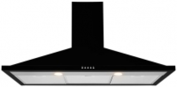 Wickes  Leisure 100cm Black Chimney Cooker Hood H102PK