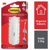 Wickes  Command White Large Wire Hook