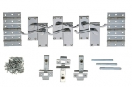 Wickes  Wickes Monaco Victorian Scroll Latch Door Handle Set - Chrom