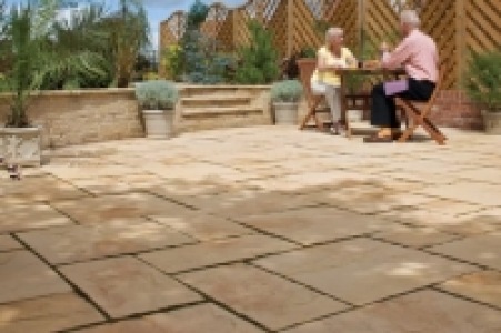 Wickes  Marshalls Heritage Riven Yorkstone Paving Slab 450 x 450 x 3