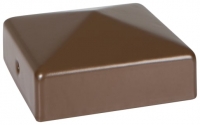 Wickes  DuraPost Sepia Brown Post Cap with Bracket - 75mm x 75mm