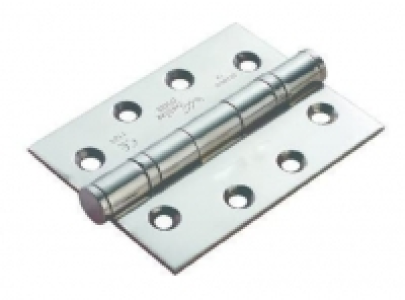 Wickes  4FireDoors Ball Bearing Hinge - Chrome 102 x 76 x 3mm Pack o