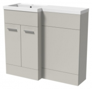 Wickes  Wickes Geneva Grey L-Shaped Left Hand Freestanding Vanity & 