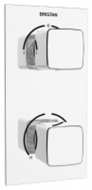 Bristan Cobalt Recessed Thermostatic Dual Control Shower Val