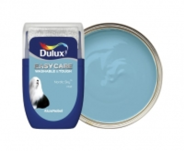 Wickes  Dulux Easycare Washable & Tough Paint - Nordic Sky Tester Po