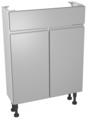Wickes Hertford Gloss Grey Compact Vanity Unit - 600 x 735mm