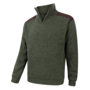 Partridges Hoggs Hoggs Hebrides Zip Neck Windproof Pullover - Loden Size Medi