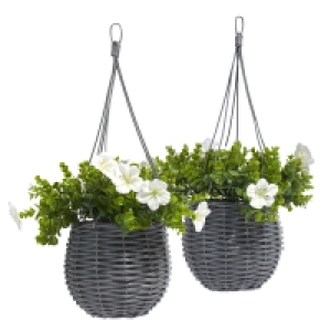 Jardin: Willow Hanging Basket 2 Pack - Grey £19.99
