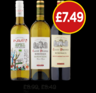 Budgens  Purato Catarratto Pinot Grigio Organic, Calvert Prestige Bor