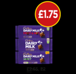 Budgens  Cadbury Dairy Milk Mint, Dairy Milk Chocolate, Dairy Milk Fr