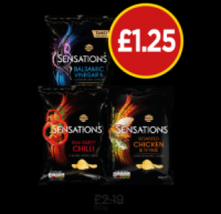 Walkers Sensations Crisps Balsamic Vinegar & Onion, Thai Swe