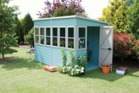 Wickes  Shire 10 x 10ft Large Timber Pent Potting Shed with Opening 
