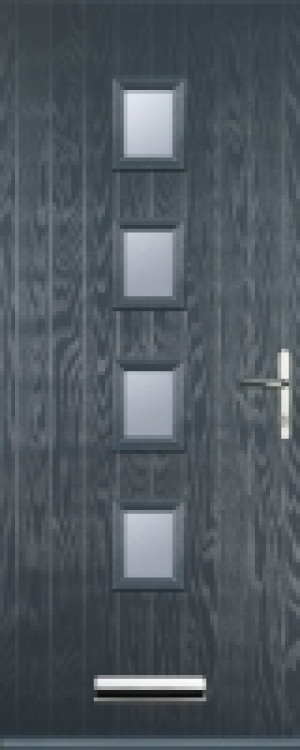 Euramax 4 Square Left Hand Grey Composite Door - 840 x 2100m £910.00