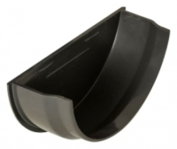 FloPlast 112mm Round Line Gutter Internal Stopend - Anthraci