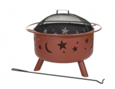 Landmann Moon & Stars Round Fire Pit - Red Clay