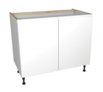 Wickes Madison White Gloss Handleless Base Unit - 1000mm
