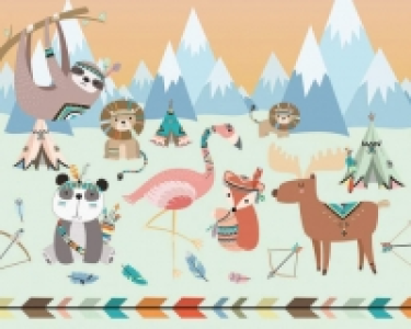 ohpopsi Animal Reservation Wall Mural - L 3m (W) x 2.4m (H)