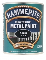 Wickes  Hammerite Metal Satin Paint - Black - 750ml