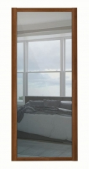 Wickes  Spacepro 1 Panel Shaker Walnut Frame Mirror Door - 762mm