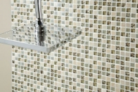 Wickes  Wickes Ivory Glass & Stone Mosaic Tile - 300 x 300mm