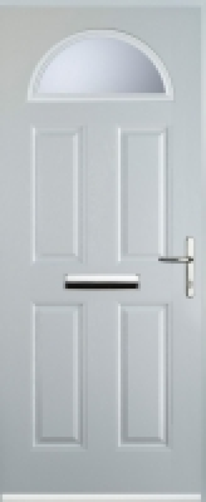 Euramax 4 Panel 1 Arch Left Hand White Composite Door - 920