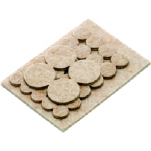 Wickes Assorted Heavy Duty Self-Adhesive Felt Pads - Pack of