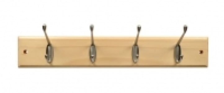 Wickes Light Duty Hook Rail - Pine/Nickel 450mm £8.00