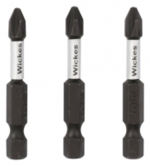 Wickes  Wickes Impact Screwdriver Bit PH2 - 50mm - Pack of 3