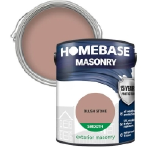 Homebase Water Based Homebase Smooth Masonry Paint Blush Stone - 5L