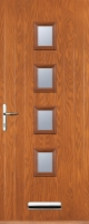 Euramax 4 Square Right Hand Oak Composite Door - 840 x 2100m £865.00
