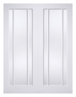 Wickes  LPD Internal Lincoln Pair Primed White Solid Core Door - 137