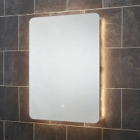 Homebase Metal And Glass Bathstore Rhea Soft Edge Backlit LED Mirror