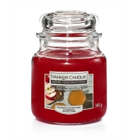 Homebase Glass, Wax, Wick Yankee Candle Home Inspiration Medium Jar Apple Cinnamon Cid