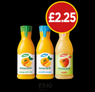 Budgens  Innocent Orange Juice With Bits, Smooth, Apple Juice