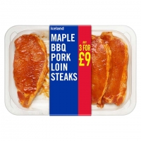 Iceland  Iceland Maple BBQ Pork Loin Steaks 300g