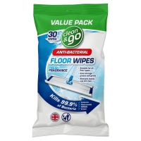 Iceland  Clean & Go Anti-Bacterial 30 Extra Large Floor Wipes