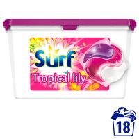 Iceland  Surf Tropical Lily 3 in 1 capsules Washing Capsules 18 Washe