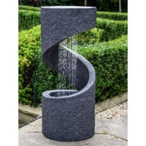 RobertDyas  Ivyline Outdoor Spiral Water Feature - Granite
