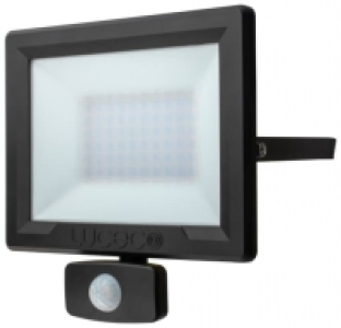 Luceco Eco IP54 Black 4000LM PIR Flood Light - 50W