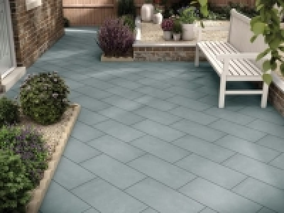 Marshalls Limestone Textured Blue Multi Paving Slab 600 x 30