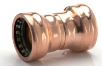 Wickes  Primaflow Copper Pushfit Straight Coupling - 15mm Pack Of 5