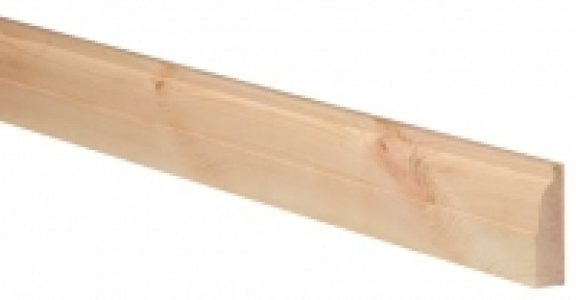 Wickes  Ovolo Natural Pine Architrave - 19mm x 69mm x 2.1m - Pack of