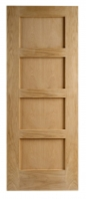 Wickes  Wickes Marlow Oak Veneer 4 Panel Shaker Internal Door - 1981