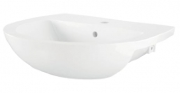 Wickes  Wickes Newport 1 Tap Hole Semi Recessed Ceramic Basin - 500m