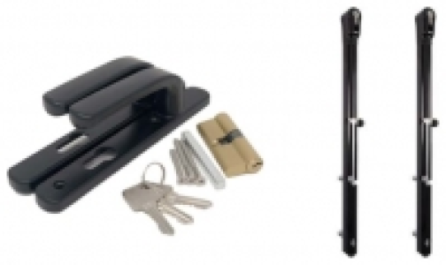 Wickes  Readymade Manual Gate Lock & Latch Pack - Anthracite Grey