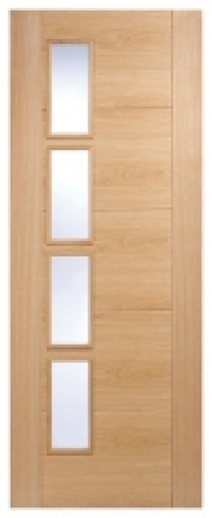 LPD Internal Vancouver 4 Lite Offset Pre-Finished Solid Oak  £255.00