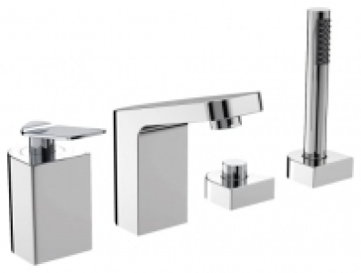 Wickes  Bristan Alp 4 Hole Chrome Bath Shower Mixer Tap