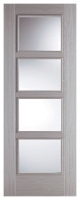 Wickes  LPD Internal Vancouver 4 Lite Pre-Finished Light Grey FD30 F